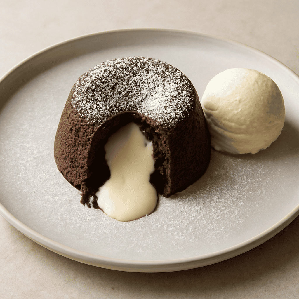 Tortino fondente con Cuore Caldo al cioccolato bianco