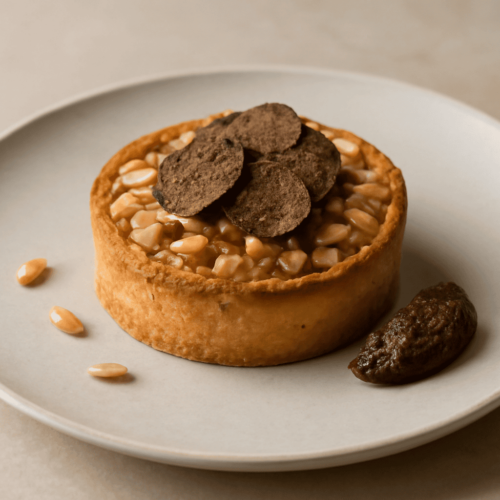 tortino frangipane pinoli e tartufo