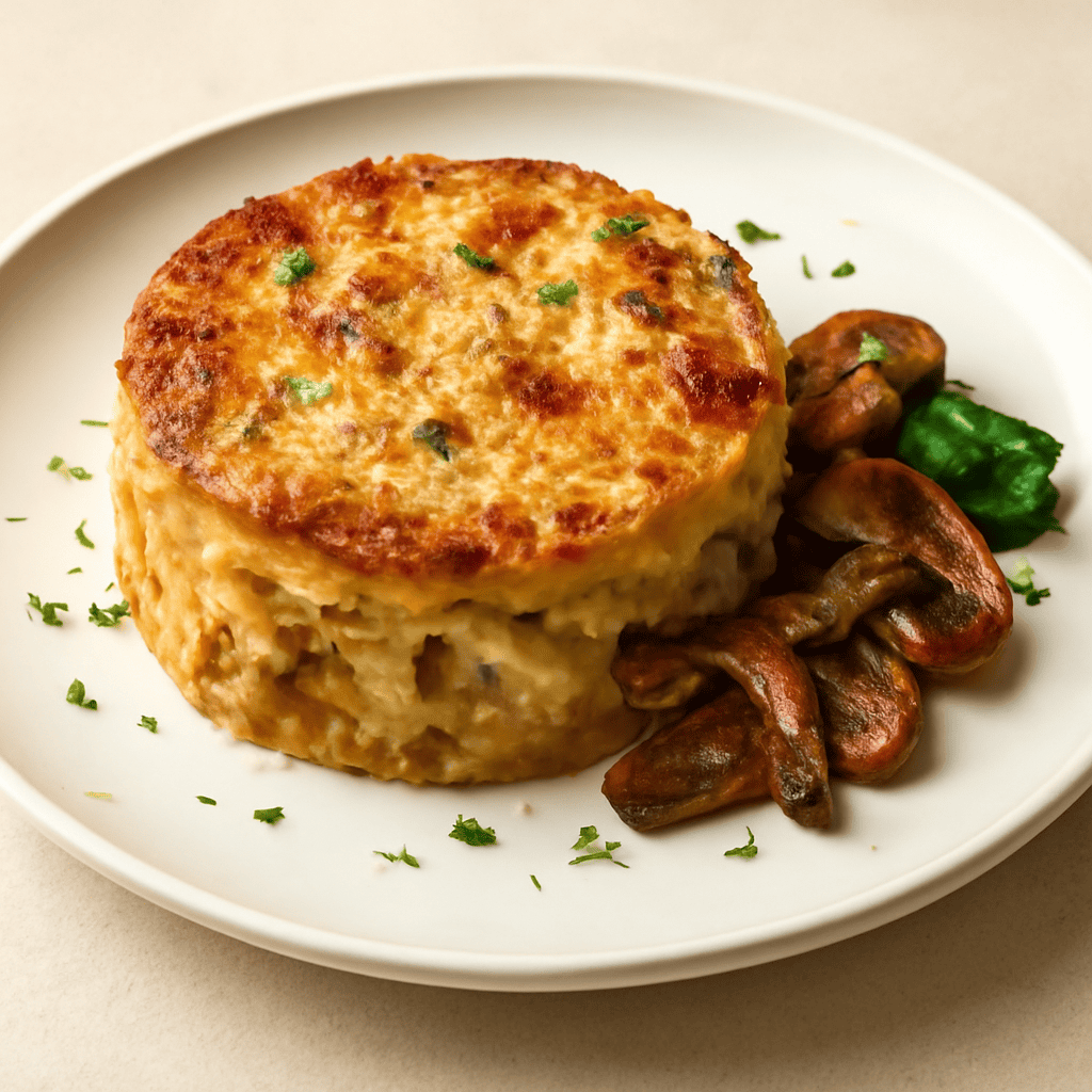 Tortino patate, funghi e scamorza