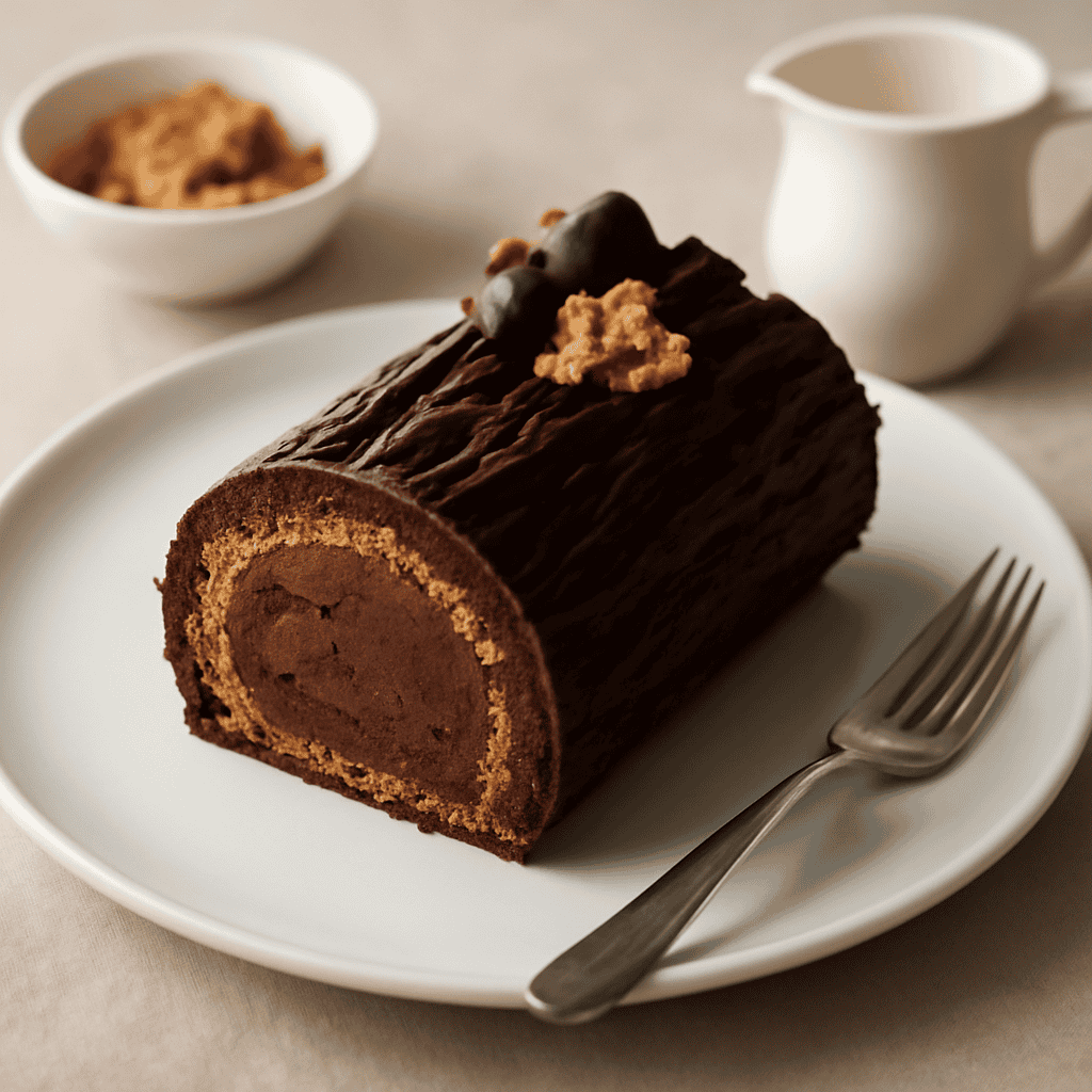 Tronchetto al cioccolato fondente