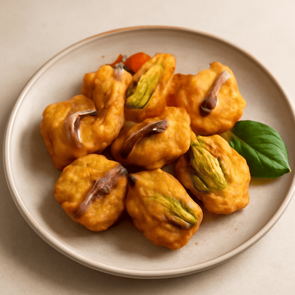 zeppole di formia e fiore di zucca